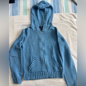 Abercrombie Medium Blue Full-Zip Sweater Hoodie